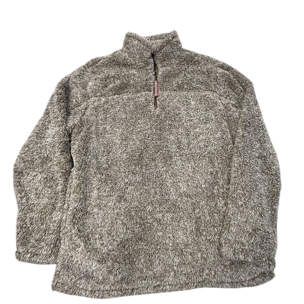 Alpine  Zip Up‎ Sherpa Sweater in Textured Gray Medium